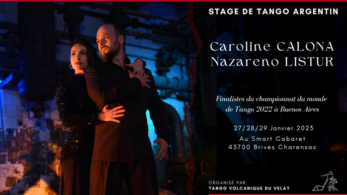 Photo de couverture de l'évènement STAGE DE TANGO ARGENTIN AVEC CAROLINE CALONA ET NAZARENO LISTUR