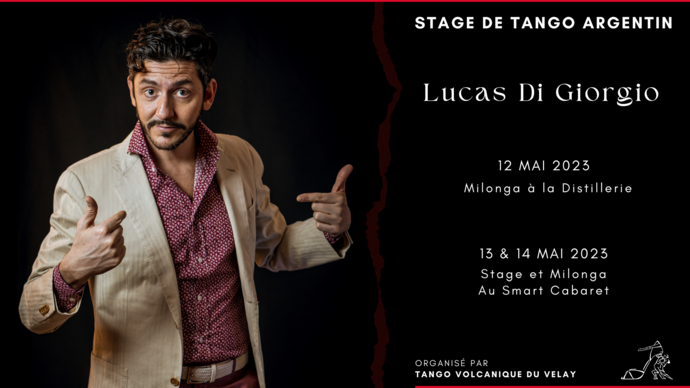 Photo de couverture de l'évènement Stage de tango argentin avec Lucas Di Giorgio - Mai 2023